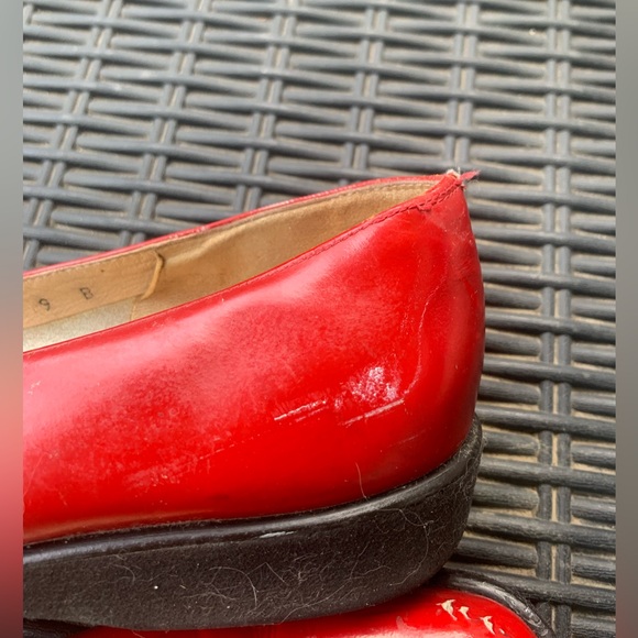 Salvatore Ferragamo Red Leather Loafers - Picture 8 of 10